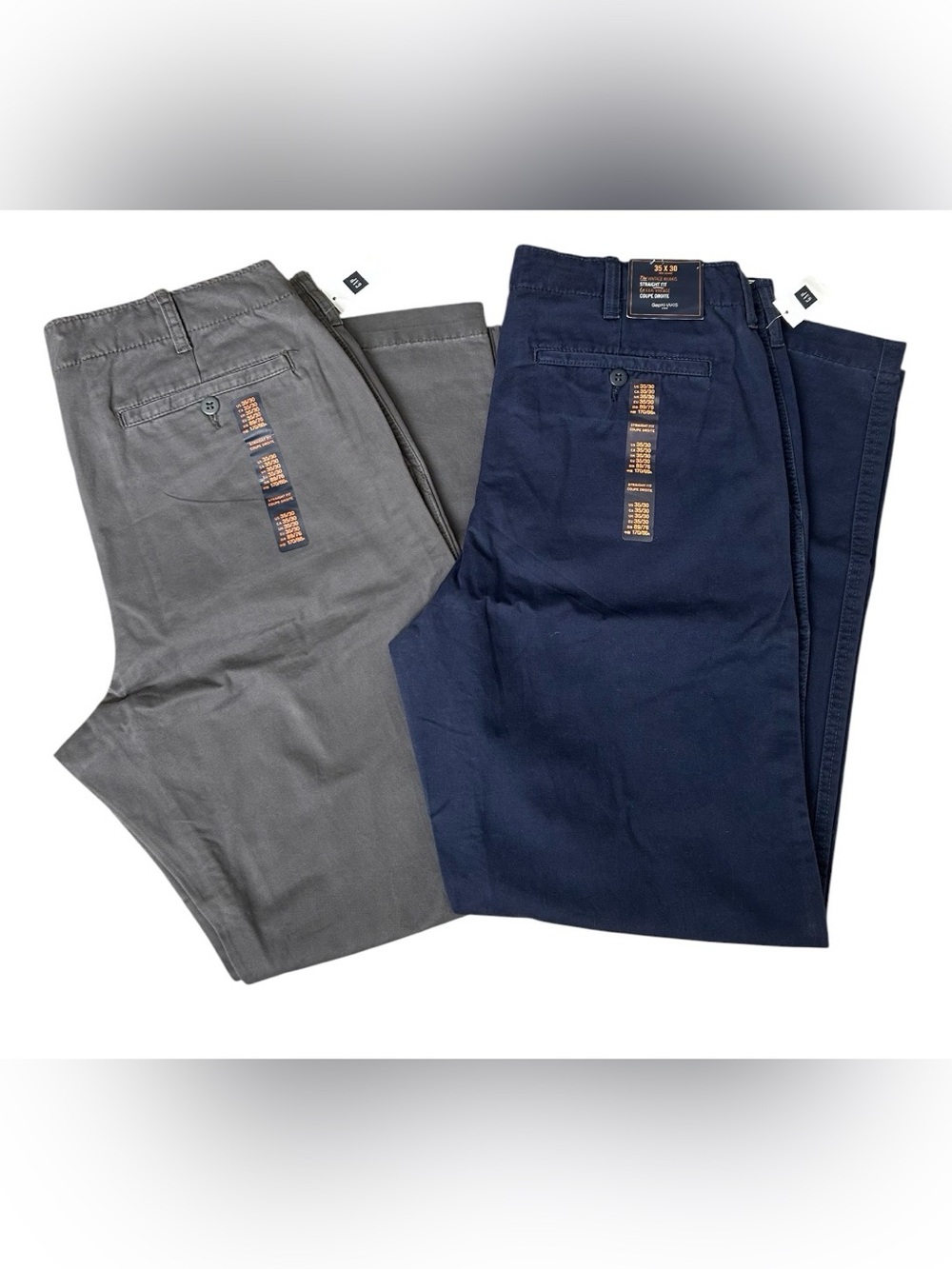 GAP Lot of 2 The Vintage Straight Fit Khaki Pants Men’s  35x30 NWT
